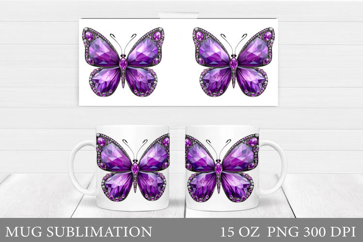 Butterflies Mug Sublimation. Butterfly Mug Design
