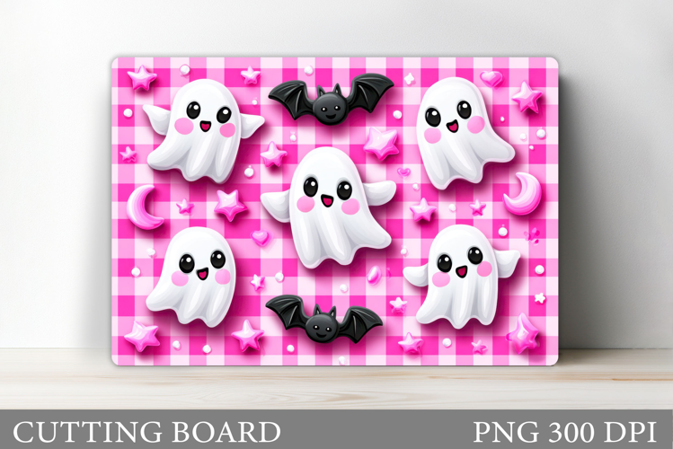 Ghost Cutting Board Sublimation. Halloween Cutting Board