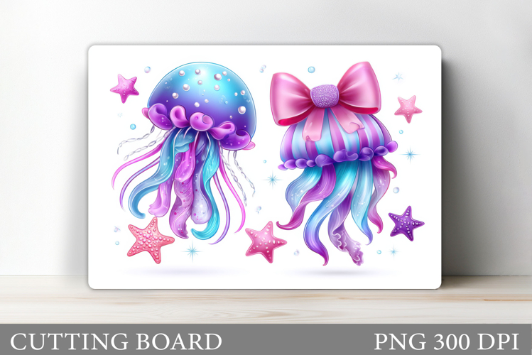 Jellyfish Cutting Board. Sea Cutting Board Design
