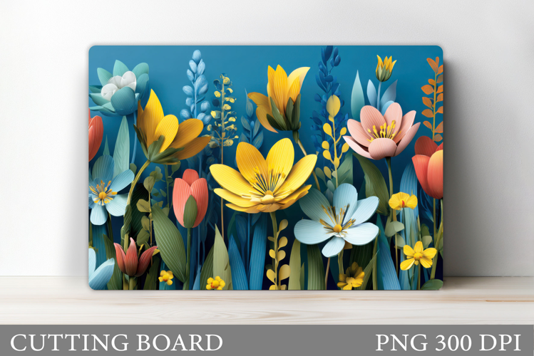 Flowers Cutting Board. Floral Cutting Board Sublimation
