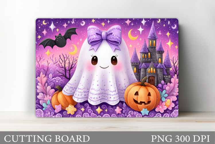 Ghost Cutting Board Sublimation. Halloween Cutting Board