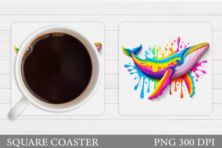 Whale Coaster Design. Whale Sublimation
