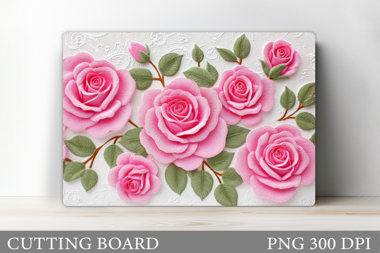 Roses Cutting Board. Flowers Cutting Board Sublimation