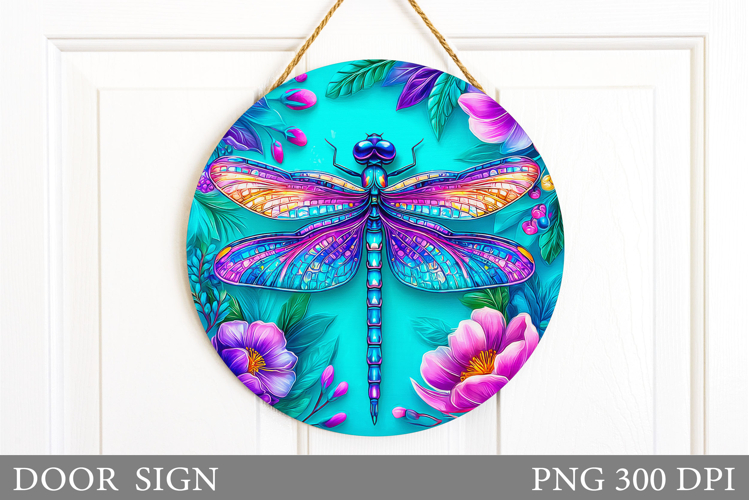 Dragonfly Door Sign Design. Dragonfly Sublimation
