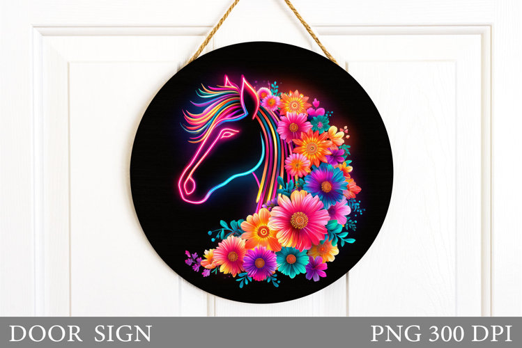 Horse Door Sign Design. Horse Sublimation