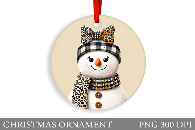 Cute Snowman Christmas Ornament. Snowman Ornament Design
