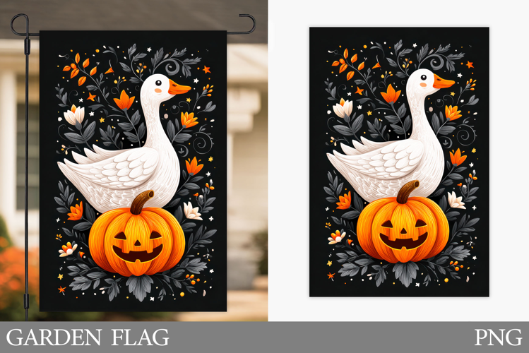 Fall Goose Garden Flag Design. Fall Garden Flag Sublimation