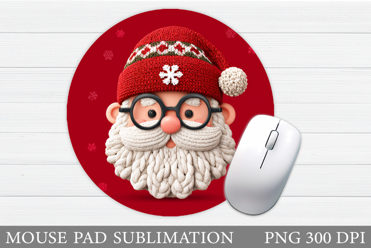 Cute Santa Claus Mouse Pad. Christmas Mouse Pad Sublimation