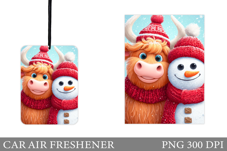 Christmas Cow Car Air Freshener. Christmas Car Air Freshener