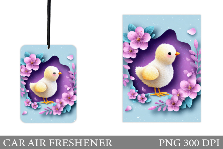 Chick Car Air Freshener. Bird Car Air Freshener Design