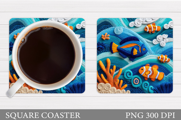 Fish Coaster Sublimation. Cute Fish Sublimation