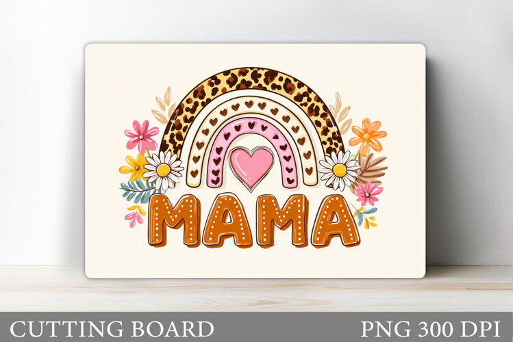 Mother's Day Cutting Board. Floral Cutting Board Sublimation example image 1