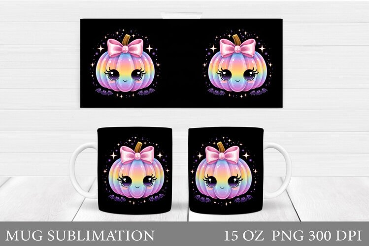Halloween Pumpkin Mug Design. Halloween Mug Sublimation example image 1