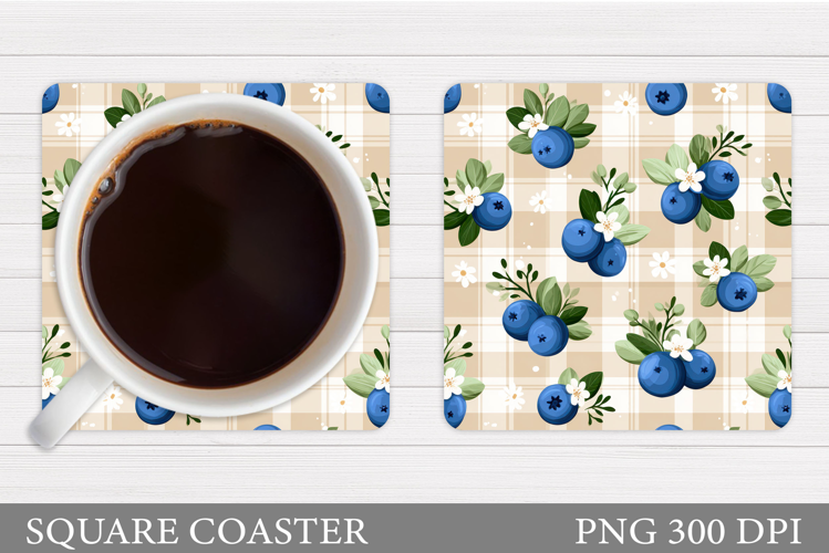 Berries Coaster Design. Summer Coaster Sublimation