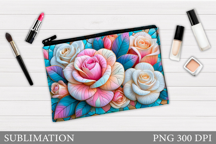 Roses Cosmetics Bag Design. Roses Sublimation