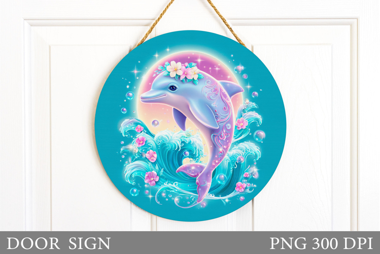 Dolphin Door Sign Design. Dolphin Sublimation