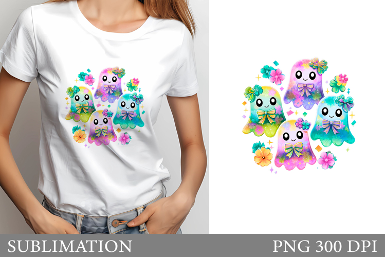 Cute Ghost Sublimation. Cute Ghost T-Shirt sublimation