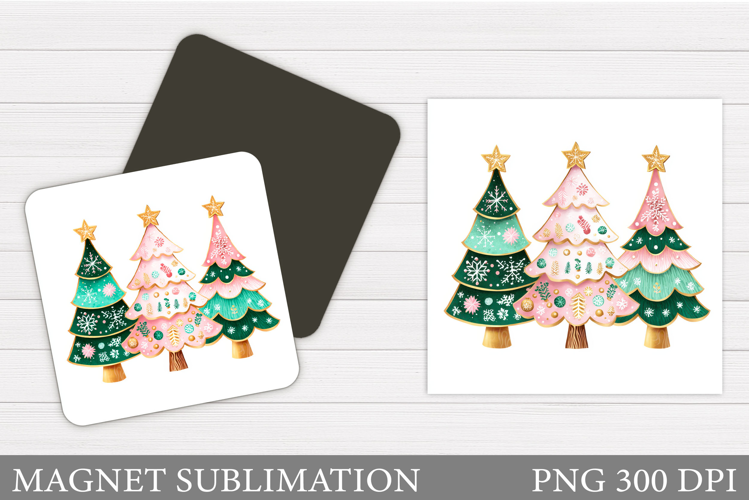 Christmas Tree Magnet Design. Christmas Magnet Sublimation