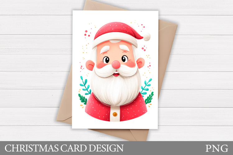 Santa Claus Card Printable. Christmas Card Design