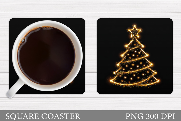 Christmas Tree Coaster Design. Christmas Coaster Sublimation