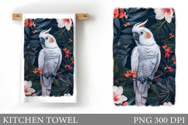 Parrot Kitchen Towel. Sea Kitchen Towel Sublimation