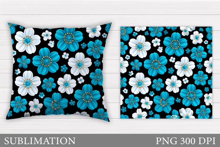 Flowers Pillow Design. Floral Pillow Sublimation