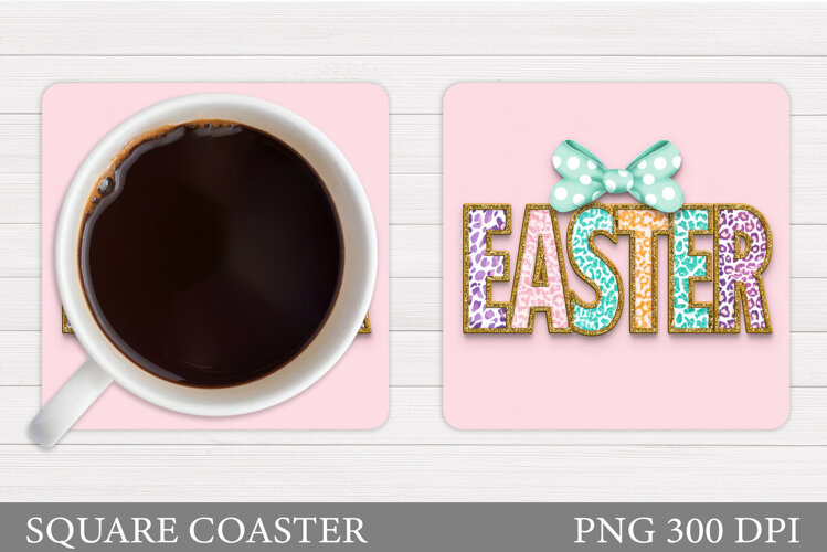 Easter Coaster Design. Easter Coaster Sublimation example image 1