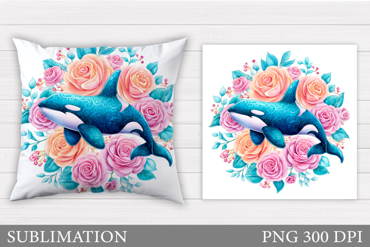 Killer Whale Pillow Design. Killer Whale Sublimation