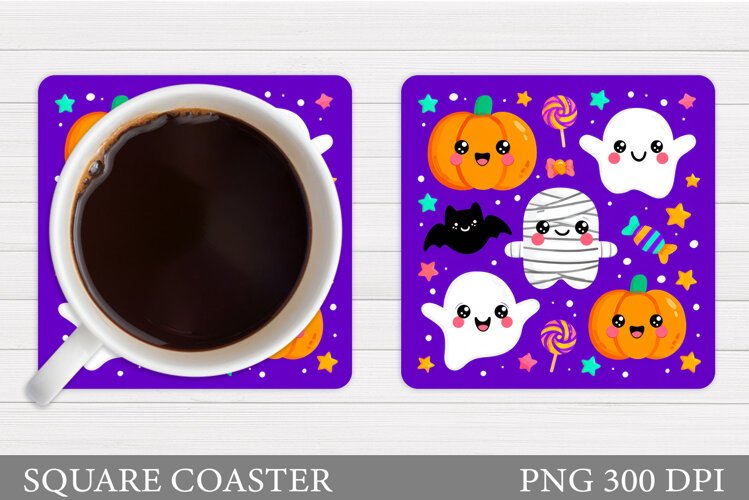 Halloween Coaster Design. Halloween Sublimation example image 1