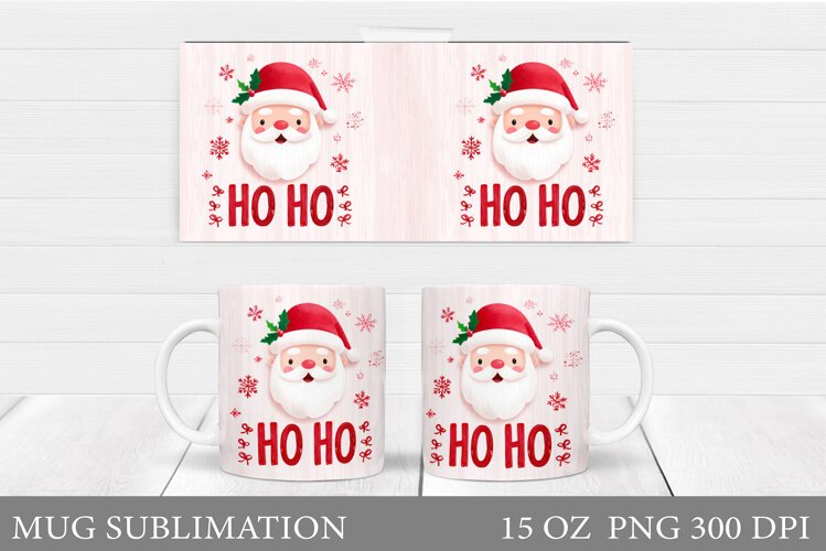 Santa Claus Mug Design. Christmas Mug Sublimation example image 1