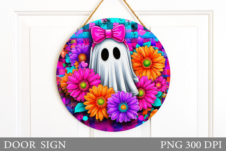 Halloween Ghost Door Sign. Halloween Door Sign Sublimation
