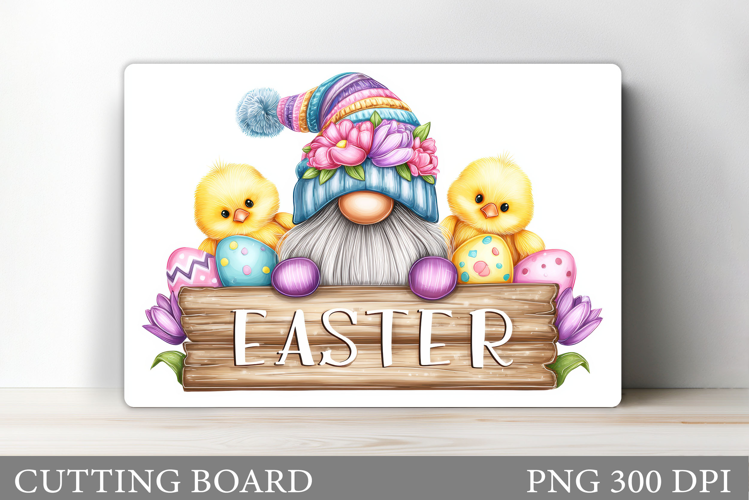 Easter Gnome Cutting Board. Easter Cutting Board Sublimation