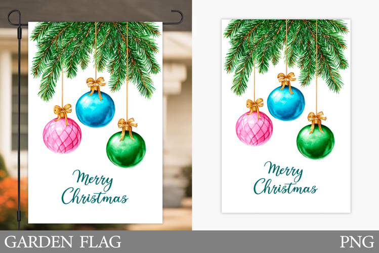 Merry Christmas Garden Flag Design. Christmas Sublimation