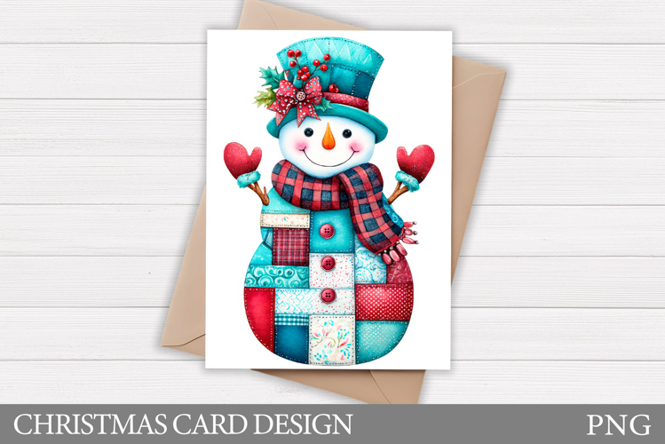 Cute Snowman Card Printable. Christmas Card Design