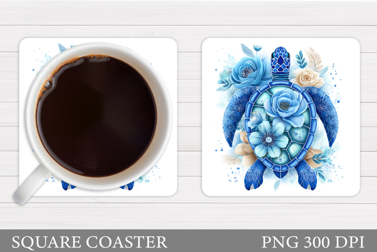 Sea Turtle Coaster Design. Turtle Sublimation