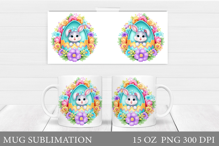 Easter Bunny Mug Design. Easter Mug Sublimation