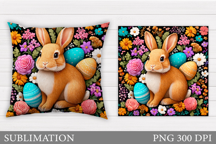 Easter Bunny Pillow Design. Easter Bunny Sublimation