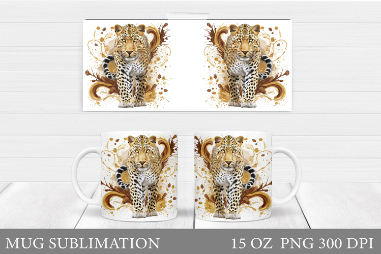 Leopard Mug Design. Leopard Sublimation