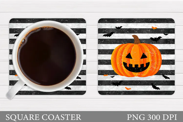 Halloween Pumpkin Coaster. Halloween Coaster Design