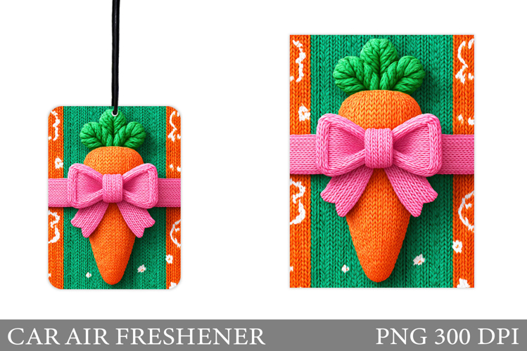 Carrot Car Air Freshener Design. Carrot Sublimation