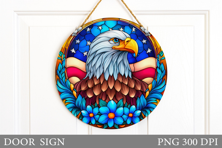 Patriotic Eagle Door Sign. Patriotic Door Sign Sublimation