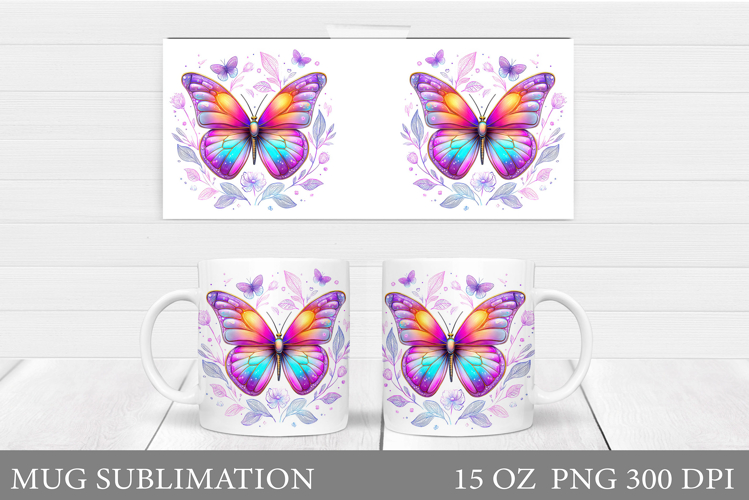 Butterfly Mug Design. Butterfliy Mug Sublimation