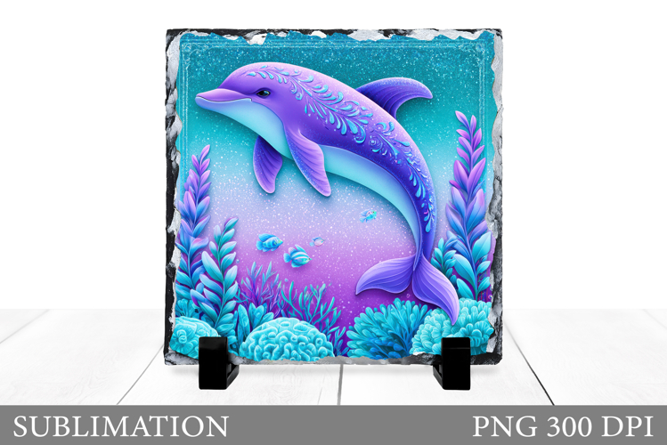 Dolphin Sublimation. Dolphin Slate Design