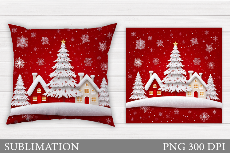 Christmas Tree Pillow Design. Christmas Tree Sublimation