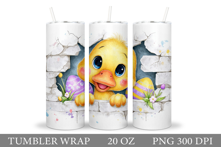 Easter Duck Tumbler Design. Easter Tumbler Sublimation