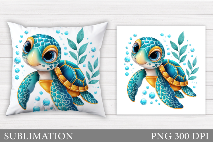 Cute Turtle Clipart Image 7