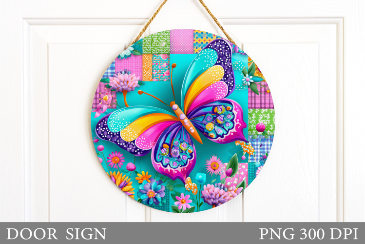 Butterfly Door Sign Design. Butterfly Sublimation
