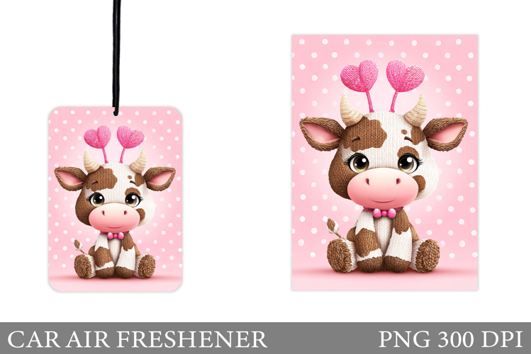 Cute Cow Car Air Freshener. Valentines Car Air Freshener