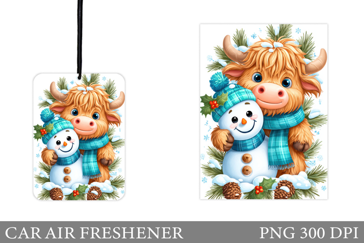Christmas Cow Car Air Freshener. Christmas Car Air Freshener