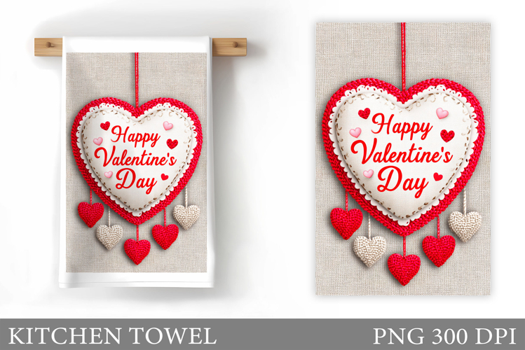 Valentines Day Kitchen Towel. Valentines Kitchen Towel